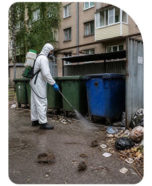 Дератизация контейнерной площадки в Белгороде по цене от 3116 р. | Сенат-Блг